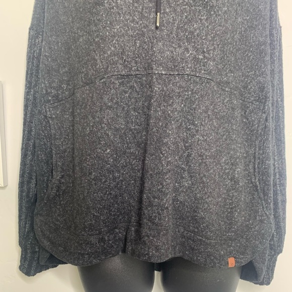 Rip Curl Gray Cozy Fleece Roll Neck Drawstring Pullover Sweater Size XS - Picture 2 of 10